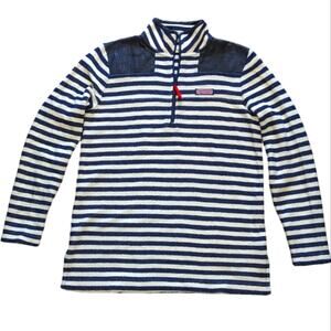 Vineyard Vines striped terry shirt blue and cream size XXS